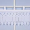Häkelspitze Häkelgardine Panneaux Herzchen mit Schlaufen weiß 125x25cm