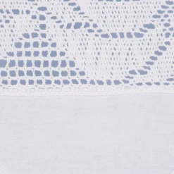 Häkelspitze Häkelgardine Panneaux Rose mit Dreiecksabschluss mit Tunneldurchzug weiß 40x125cm