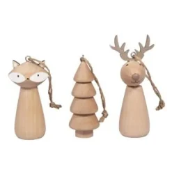 Holzhänger Fuchs, Rentier oder Tannebaum natur 7-7,5cm hoch von Rayher