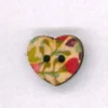 Holzknopf Maschinen waschbar Herz 1,5x1,5cm Tulpen