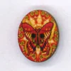Holzknopf Maschinen waschbar 2,3x3cm Schmetterling rot