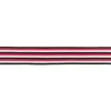 Hosenband Polyester leicht elastisch Streifen schwarz weiß pink Breite: 3cm