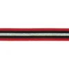 Hosenband Polyester leicht elastisch Streifen Glitzer rot schwarz silberfarbig Breite: 3cm