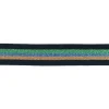 Hosenband Polyester leicht elastisch Streifen Glitzer schwarz grün blau braun Breite: 3cm