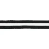 Hosenband Polyester leicht elastisch Streifen breit Glitzer schwarz weiß Breite: 3cm