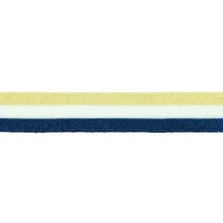 Hosenband Polyester leicht elastisch Streifen Glitzer goldfarbig weiß blau Breite: 3cm