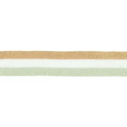 Hosenband Polyester leicht elastisch Streifen Glitzer altrosa weiß mint Breite: 3cm