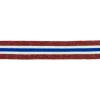Hosenband Polyester leicht elastisch Streifen Glitzer rot weiß blau Breite: 3cm