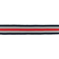 Hosenband Polyester leicht elastisch Streifen schwarz grau rot Breite: 3cm