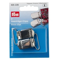 Hosenträger-Clips, 18mm, silberfarbig im 2er Pack von Prym