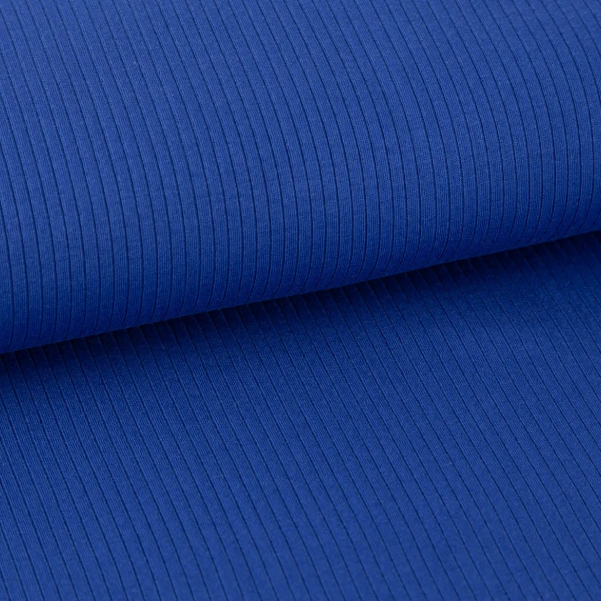 Interlock Jersey Mandy gerippt einfarbig royal blau 1,40m Breite