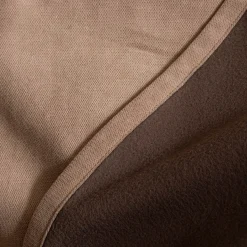3-in-1 Thermovorhang Dim-Out Akustik mit Ösenaufhängung uni braun strukturiert 140x260cm