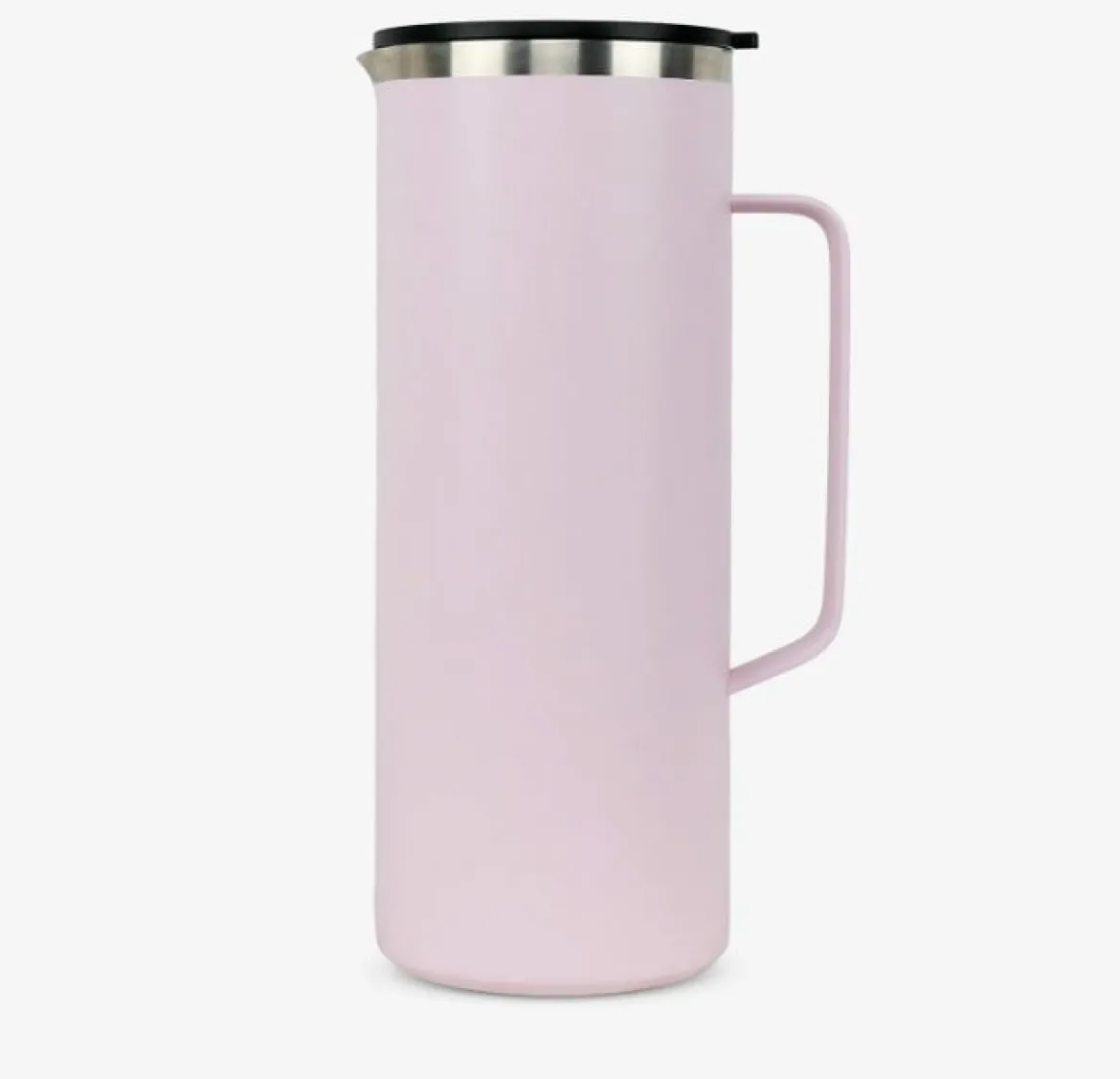Isolierkanne Runbott Jug 1500ml mit Henkel Powder Pink - geschmacksneutral, BPA-frei mit Keramikbeschichtung