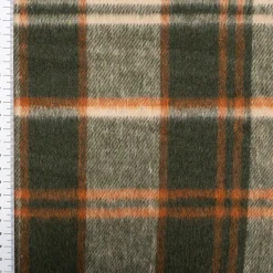 Jackenstoff Karos soft gebürstet grün 270g/qm 1,50m Breite