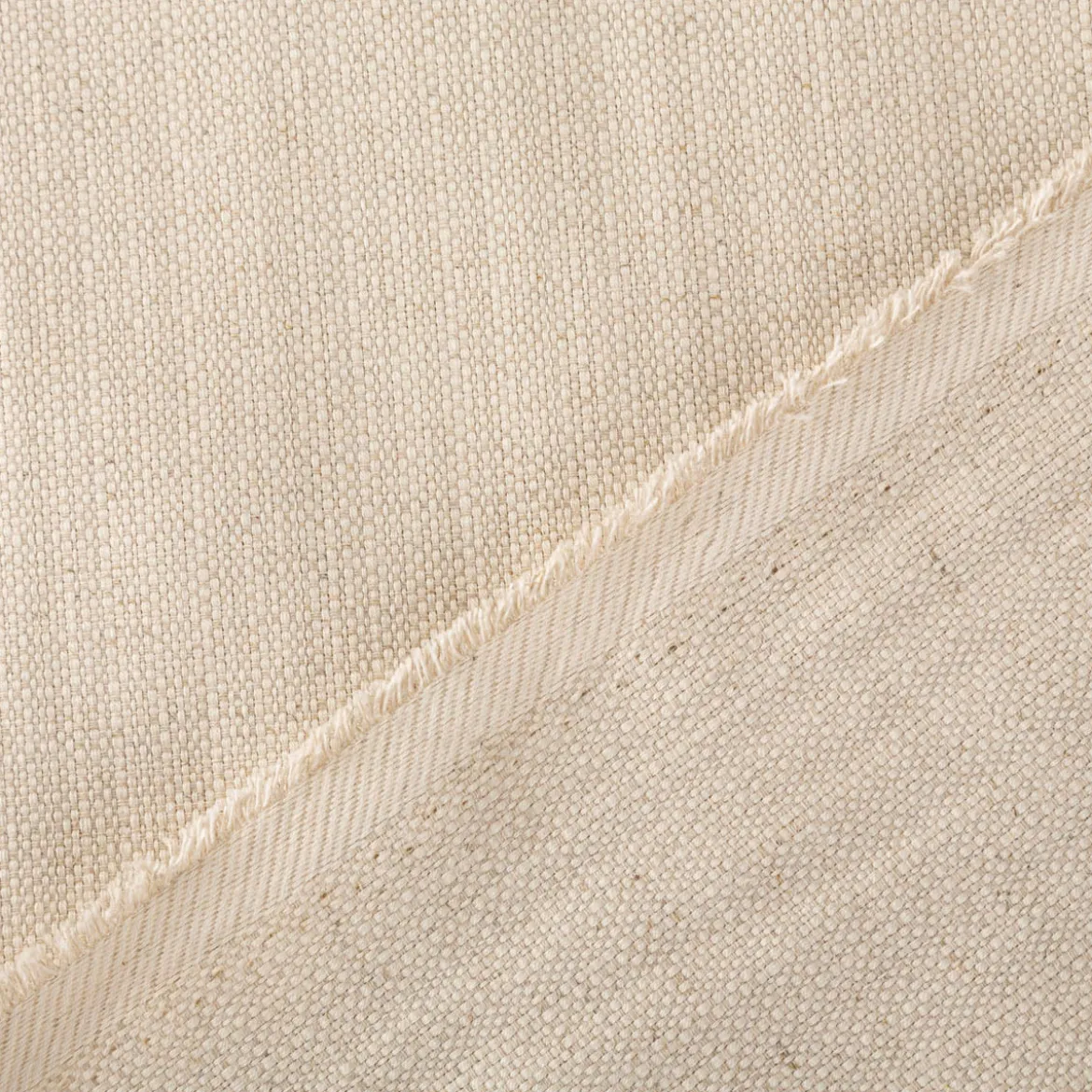 Jacquard Stoff aus Baumwolle und Leinen mit Struktur natur 2,80m Breite