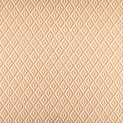 Jacquard Stoff Dekostoff Doubleface Monza Art Déco ockergelb weiß 2,80m Breite