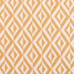 Jacquard Stoff Dekostoff Doubleface Monza Art Déco ockergelb weiß 2,80m Breite