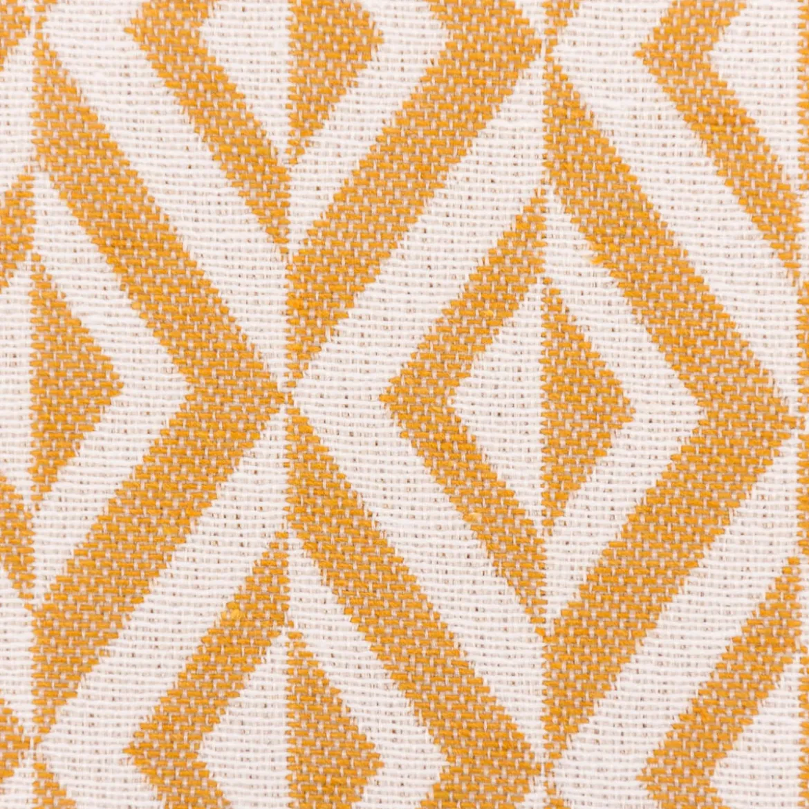 Jacquard Stoff Dekostoff Doubleface Monza Art Déco ockergelb weiß 2,80m Breite