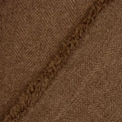 Jacquard-Stoff Dekostoff Herringbone Fischgrätmuster Streifen braun meliert 1,40m Breite