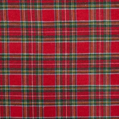 Jacquard Stoff Dekostoff Vichy Karo rot grün 2,80m Breite