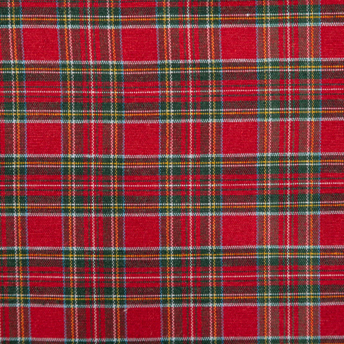 Jacquard Stoff Dekostoff Vichy Karo rot grün 2,80m Breite