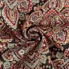 Jacquard Stoff Gobelin Ornamente schwarz bunt 1,40m Breite