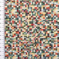 Jacquard Stoff Gobelin Pixel bunt 1,40m Breite