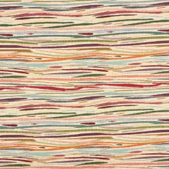 Jacquard Stoff Gobelin Streifen beige bunt 1,40m Breite
