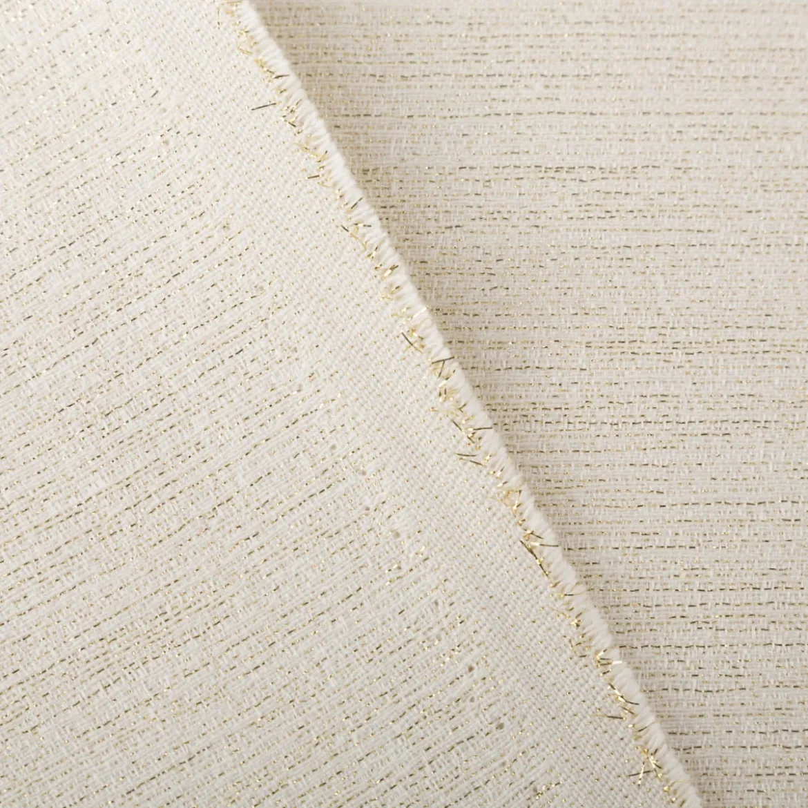 Jacquard Stoff Gold Glam Metallic-Effekte weiß gold 2,80m Breite