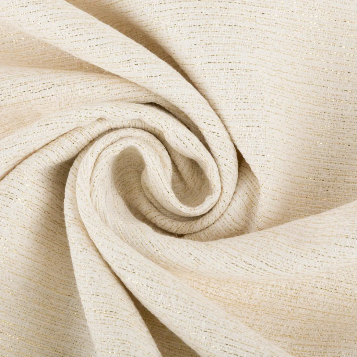 Jacquard Stoff Gold Glam Metallic-Effekte weiß gold 2,80m Breite