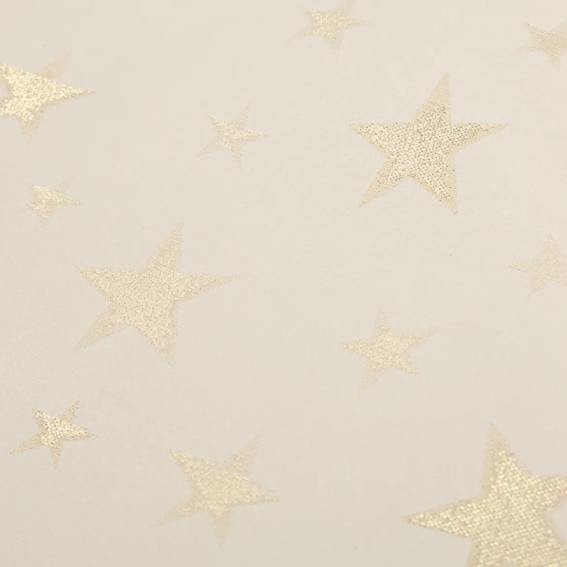 Jacquard Stoff Weihnachtsstoff Sterne Gold Glam Metallic-Effekte beige gold 2,80m Breite