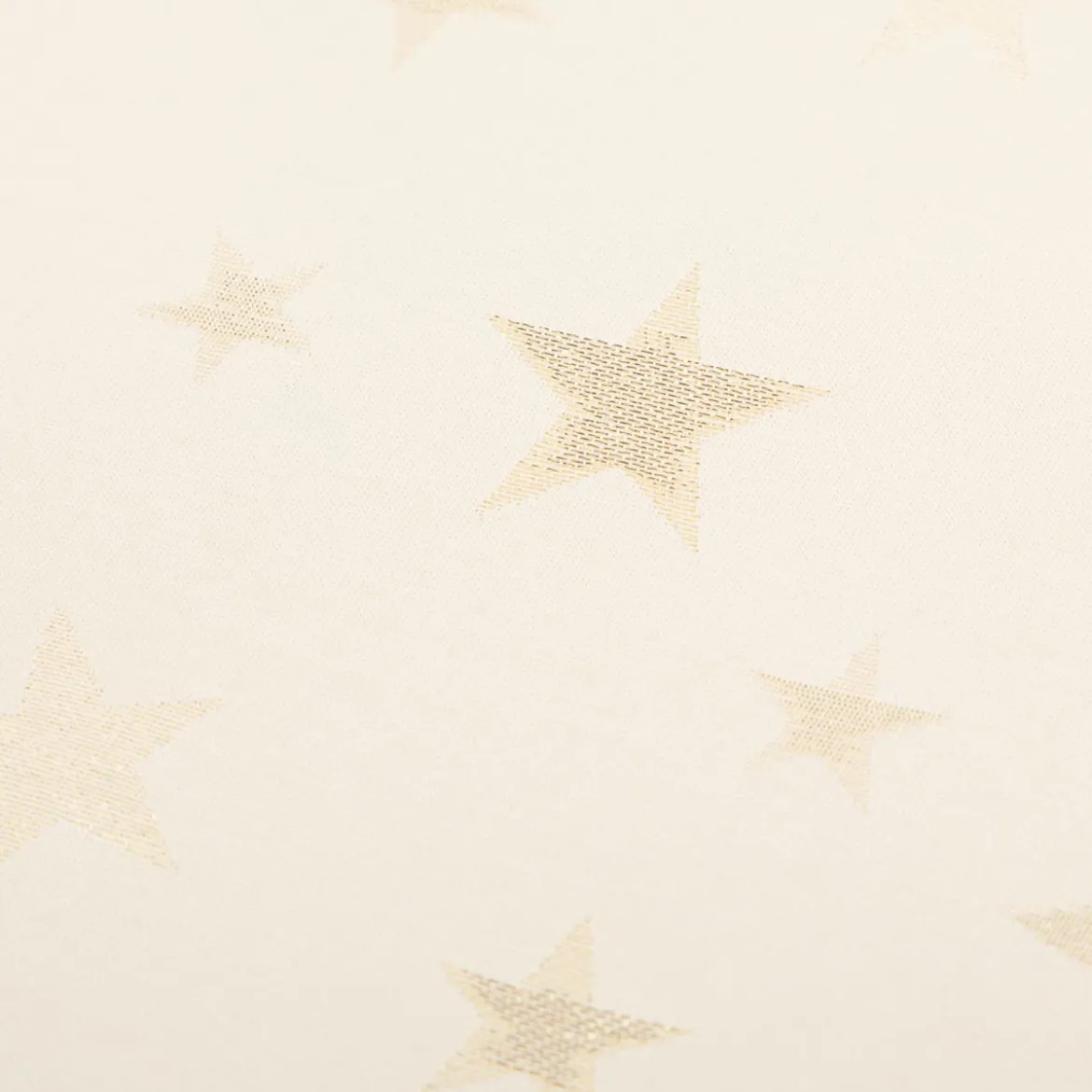 Jacquard Stoff Weihnachtsstoff Sterne Gold Glam Metallic-Effekte beige gold 2,80m Breite