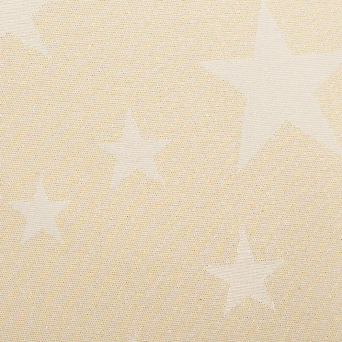 Jacquard Stoff Weihnachtsstoff Sterne Gold Glam Metallic-Effekte beige gold 2,80m Breite