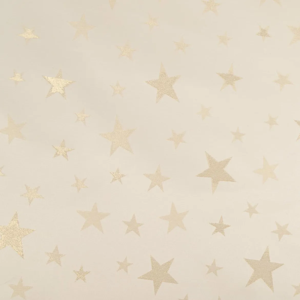 Jacquard Stoff Weihnachtsstoff Sterne Gold Glam Metallic-Effekte beige gold 2,80m Breite