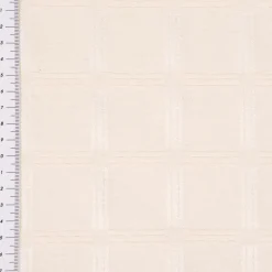 Jacquard Tischwäschestoff Dekostoff extrabreit Karo Würfel ecru 2,8m Breite