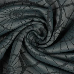 Jacquard Tischwäschestoff Doubleface extrabreit Caprice Kreise petrol 3,2m Breite
