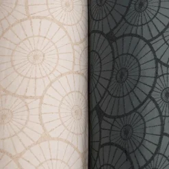 Jacquard Tischwäschestoff Doubleface extrabreit Caprice Kreise petrol 3,2m Breite