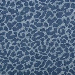 Jeansstoff Jacquard Leo Leomuster jeansblau dunkelblau 1,5m Breite