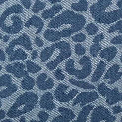 Jeansstoff Jacquard Leo Leomuster jeansblau dunkelblau 1,5m Breite