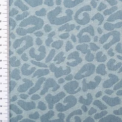 Jeansstoff Jacquard Leo Leomuster hellblau jeansblau 1,5m Breite