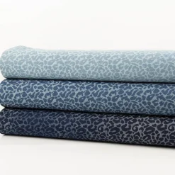 Jeansstoff Jacquard Leo Leomuster hellblau jeansblau 1,5m Breite
