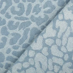 Jeansstoff Jacquard Leo Leomuster hellblau jeansblau 1,5m Breite