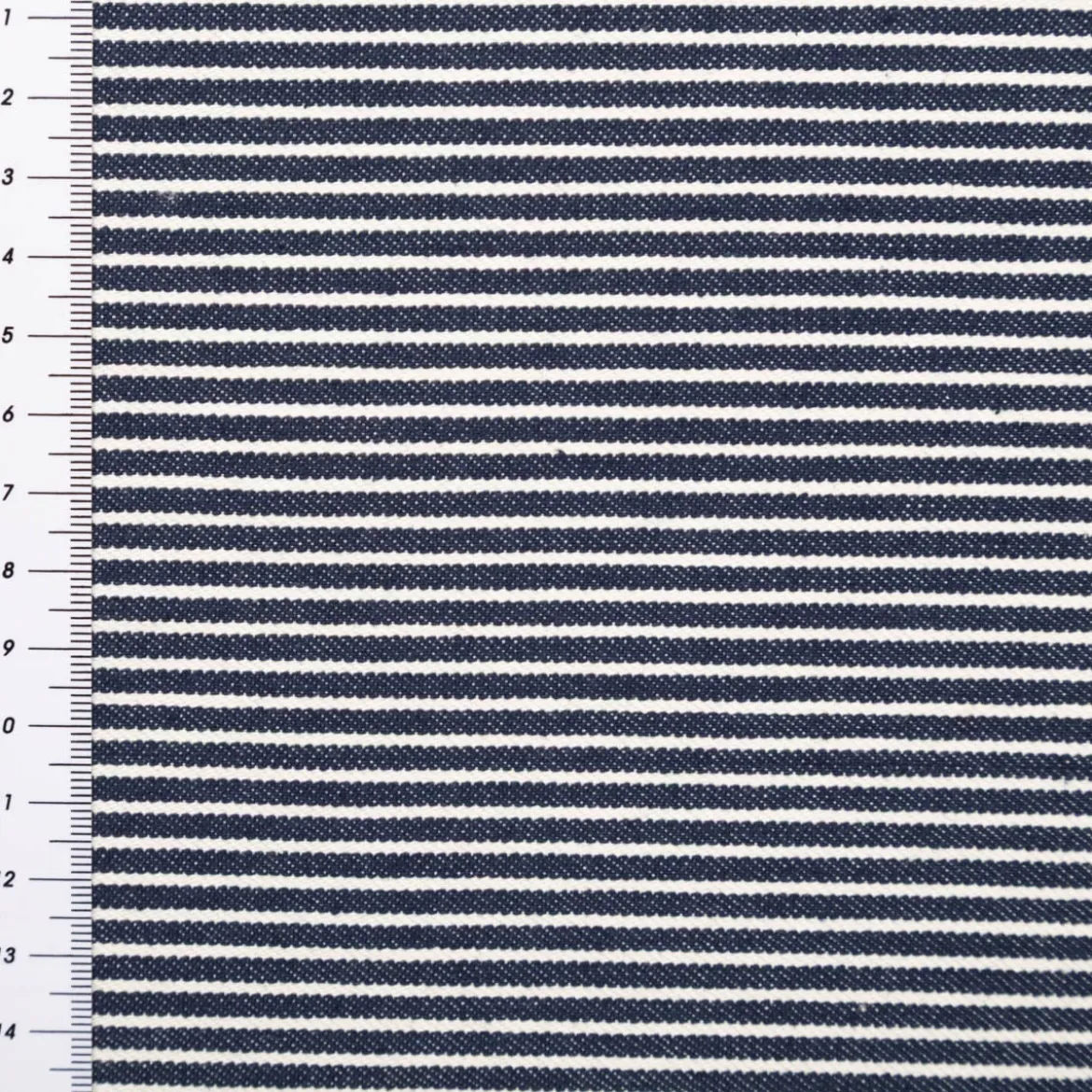 Jeansstoff Stretch Streifen marineblau 140cm Breite