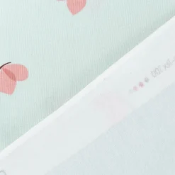 Jersey Baumwolljersey BUTTERFLY Schmetterlinge mint rosa 1,5m Breite