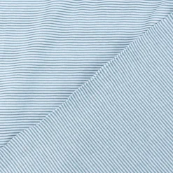 Jersey Baumwolljersey YARN DYED STRIPES Streifen fein weiß blau 1,5m Breite