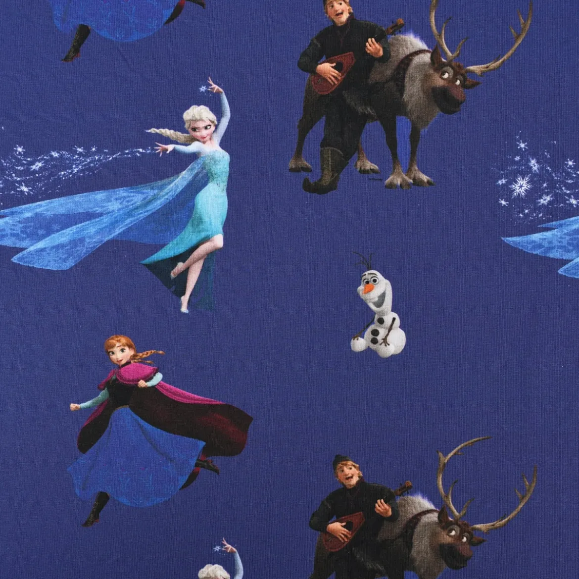 Jersey Disney Frozen dunkelblau Digitaldruck 1,5m Breite