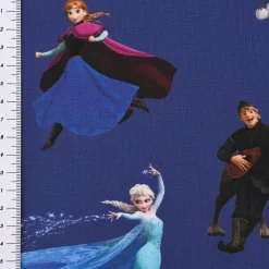 Jersey Disney Frozen dunkelblau Digitaldruck 1,5m Breite