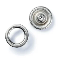 Jersey Druckknöpfe glatte Kappe nähfrei aus Messing schwarz Ø12mm 6 Stück von Prym