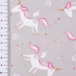 Jersey Einhorn grau 1,50m Breite