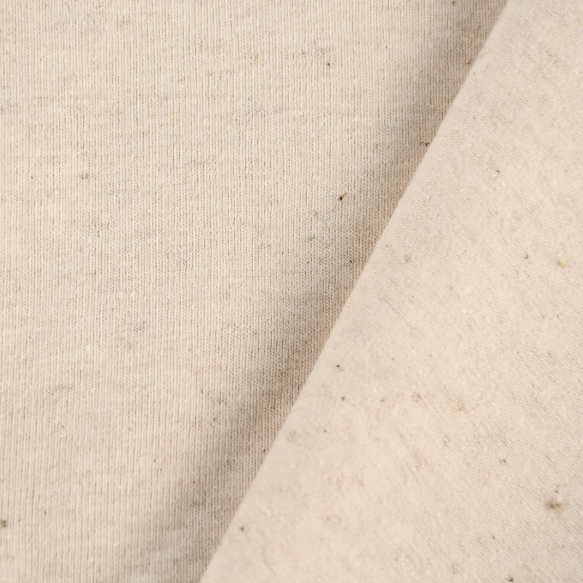 Jersey Leinenjersey Melange beige meliert 1,45m Breite